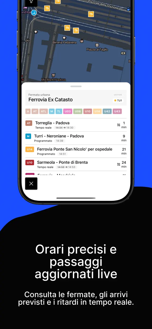 Timetables in PadoVia