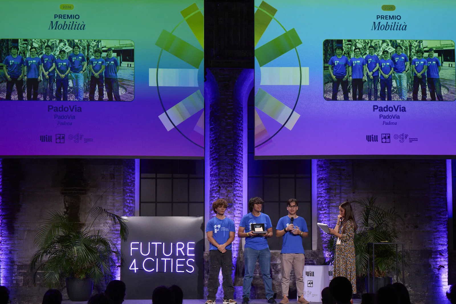 PadoVia alla premiazione Future4Cities 2026